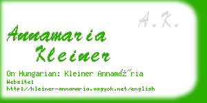 annamaria kleiner business card